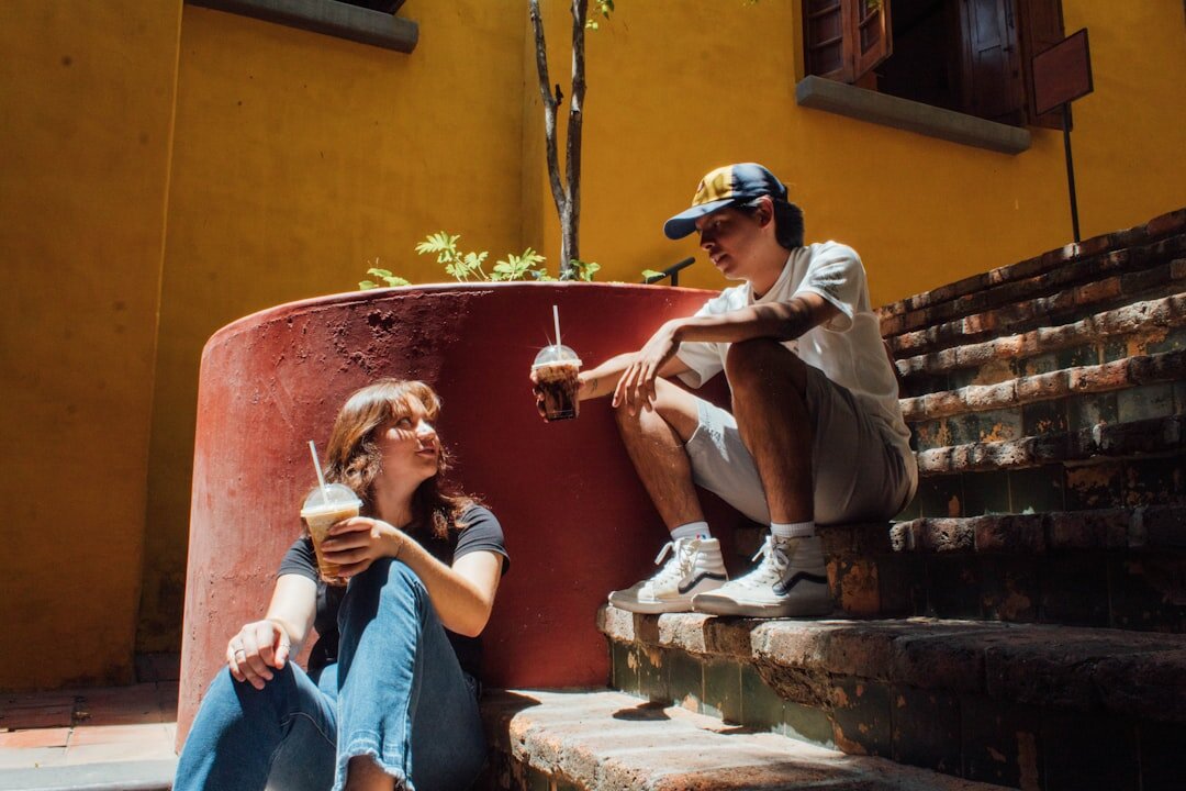 two people having deep conversation