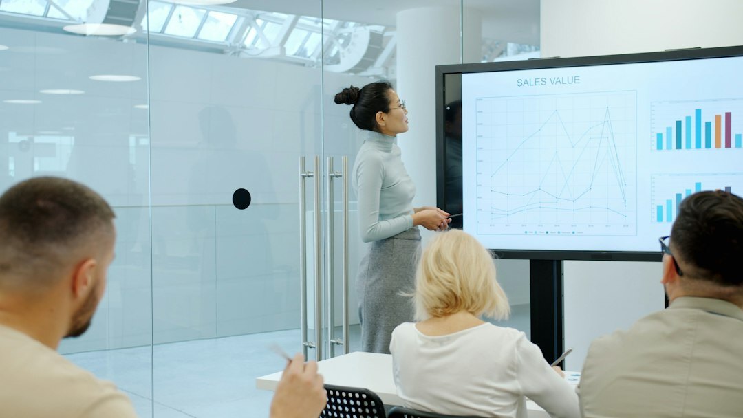woman presenting to audience